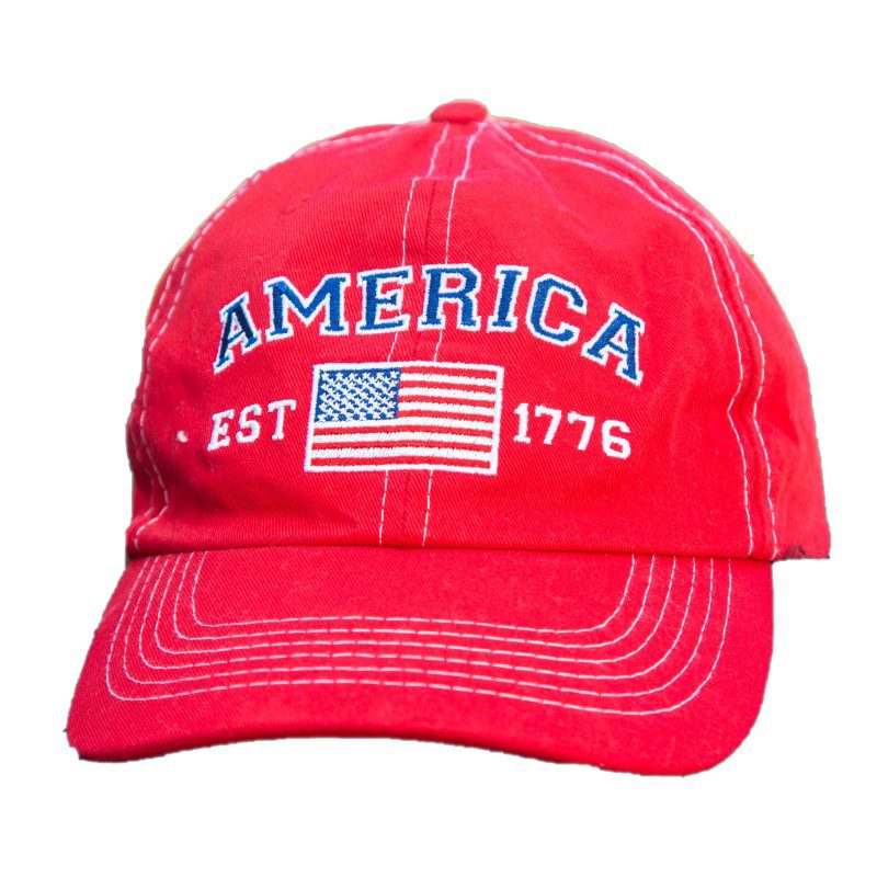 01070140 BASEBALL CAP RED 1776 20 amazon