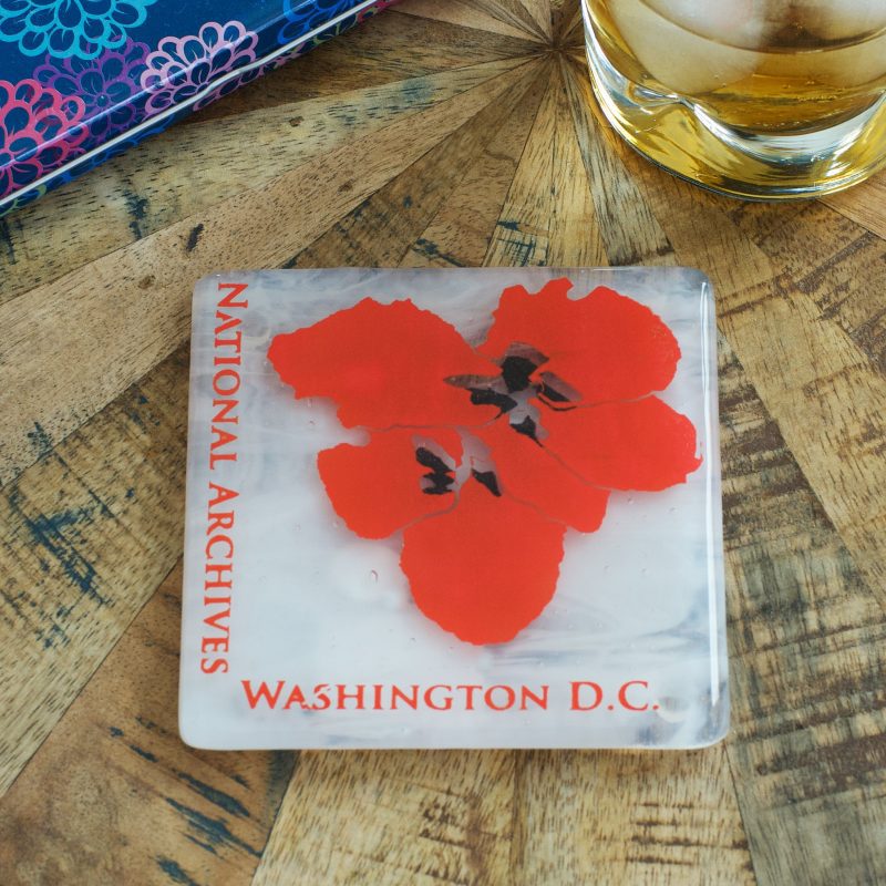 99104612CherryBlossomFusedGlassCoaster7