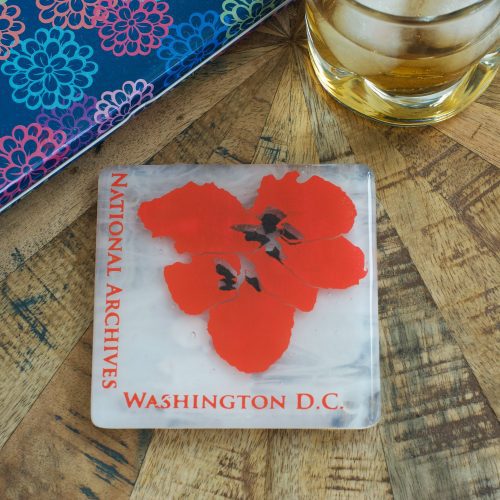 99104612CherryBlossomFusedGlassCoaster8