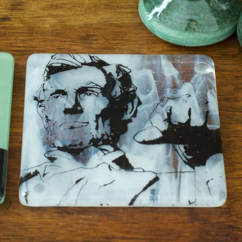 99200044AbrahamLincolnFusedGlassCoaster