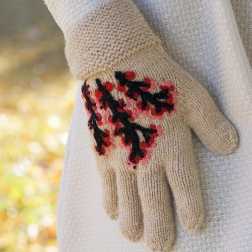 HandknitCherryBlossomGloves