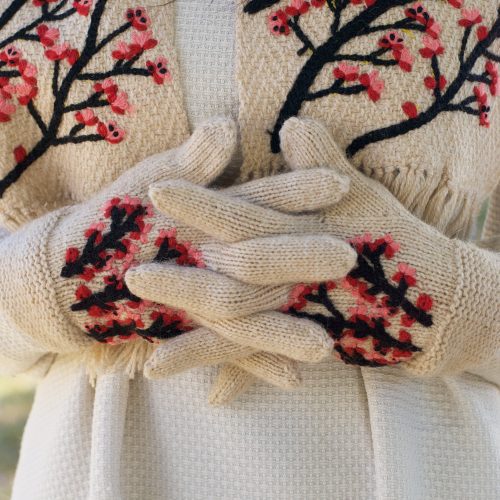 HandknitCherryBlossomGloves2