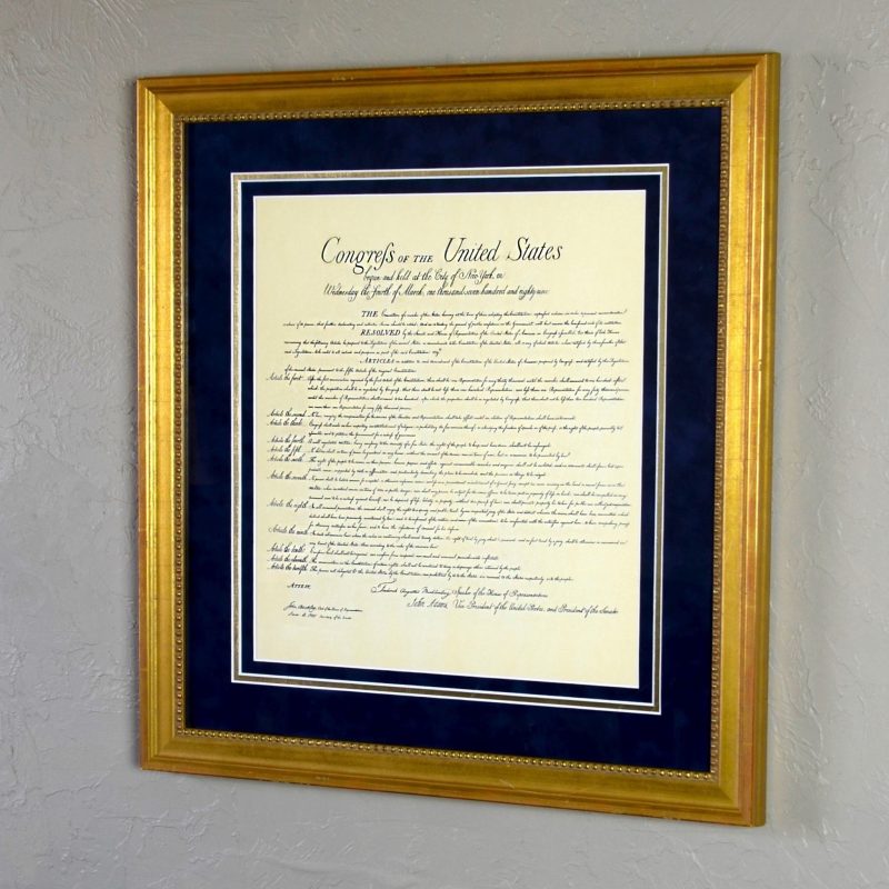 SKU 103458 Bill of Rights Custom Framed Document 6