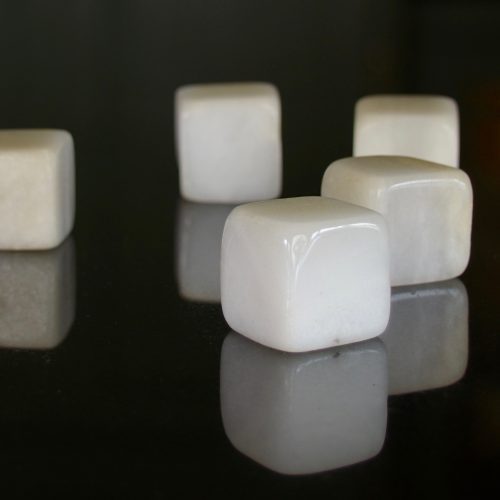 SKU 110616 Whiskey Stones White Jade Set of 8 6